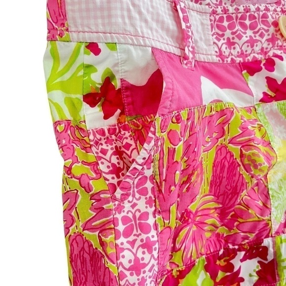LILLY Pulitzer Patchwork Classic Shorts Size 0 - Picture 5 of 8